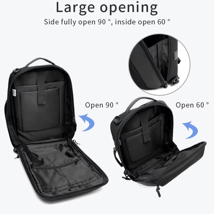 Frendorf | Ozuko Business Laptop USB Rucksack Männer Schulranzen (Dunkelblau)