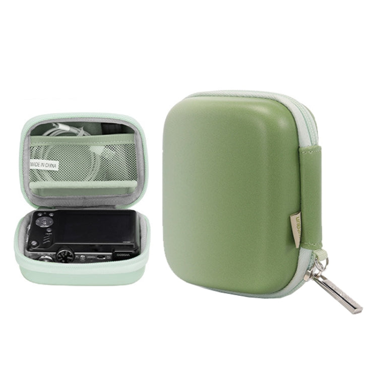 Frendorf | Cwatcun H45 Mini Aufbewahrungstasche Kleine Microslice Digitalkamera Tasche PU Wasserdichte Hartschalen Tasche (Grün)