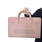 Frendorf | 15,6 / 16 Zoll Pink Mädchen Stil PU Laptop Tasche Schutzhülle mit Griff