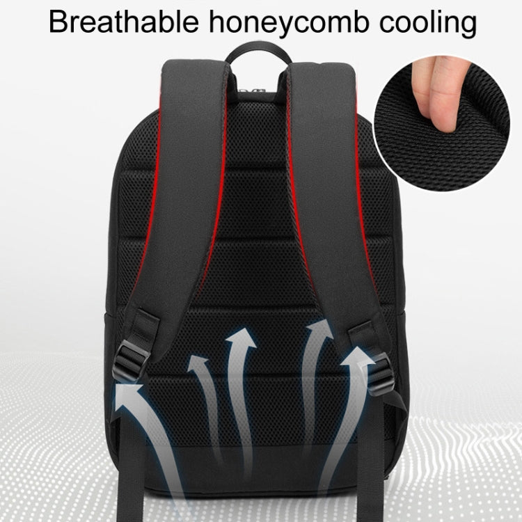 Frendorf | SKV B22016 Herren Business Casual Doppel Schultertasche Outdoor Reise Laptop Rucksack (Grau Blau)