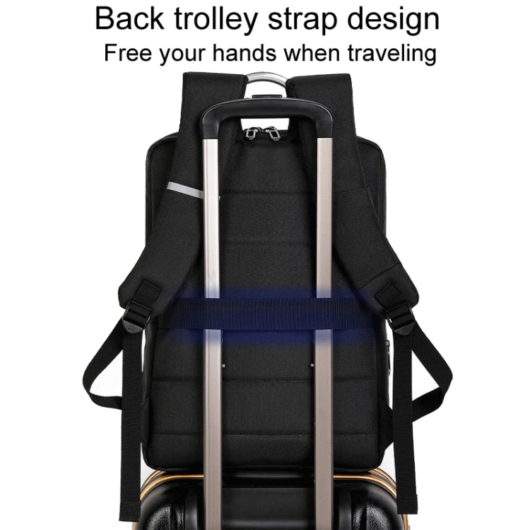 Frendorf | SKV BLB21282 Herren Business Pflicht Reisen Doppel Schultertasche Leicht Großes Fassungsvermögen Laptop Rucksack (Schwarz)