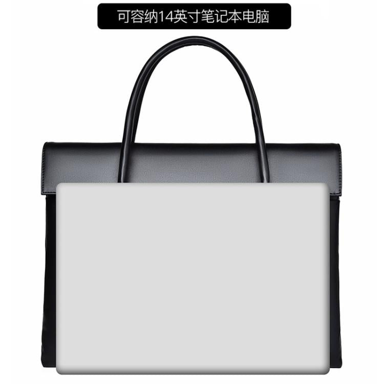 Frendorf | 14 Zoll Laptop Tasche Leichte Laptop Tasche Geschäft Einfach Tragbare Aktentasche (Schwarz)