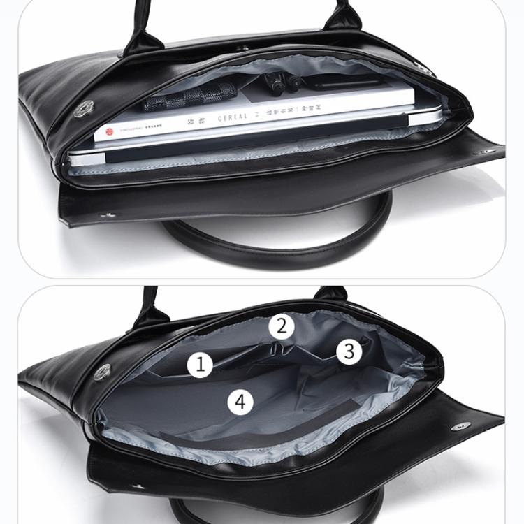 Frendorf | 14 Zoll Laptop Tasche Leichte Laptop Tasche Geschäft Einfach Tragbare Aktentasche (Grau)