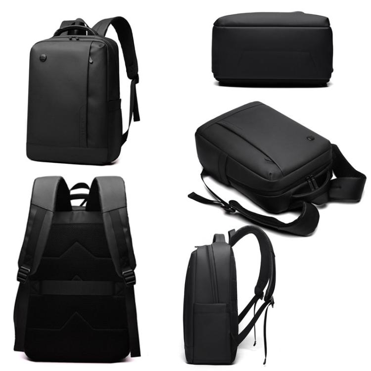 Frendorf | WEPOEWR Herren 14-Zoll Laptop Rucksack Wasserdicht Große Kapazität Business Pendler Rucksack (Schwarz)
