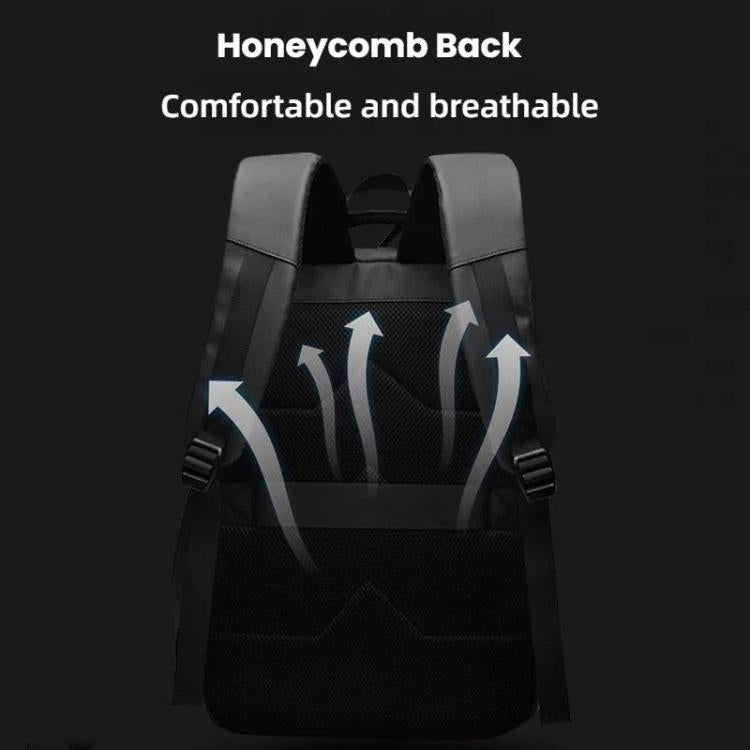 Frendorf | WEPOEWR Herren 14-Zoll Laptop Rucksack Wasserdicht Große Kapazität Business Pendler Rucksack (Schwarz)