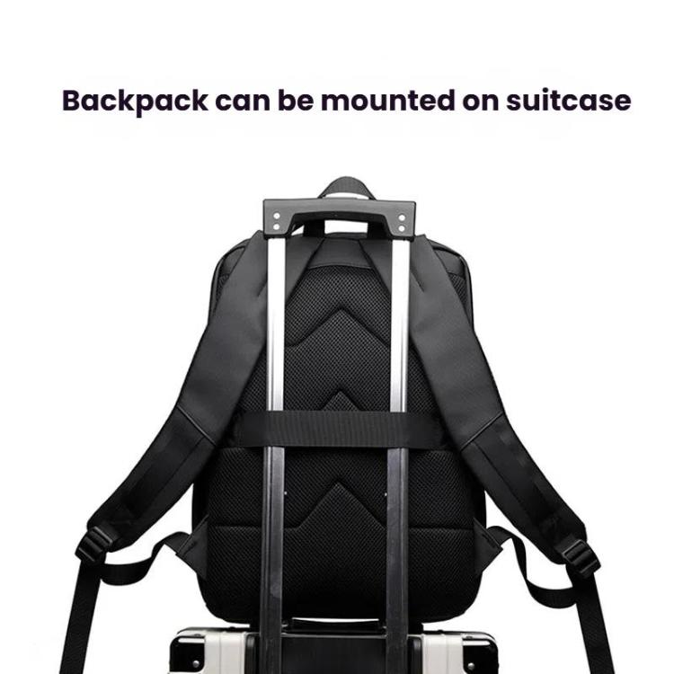 Frendorf | WEPOEWR Herren 14-Zoll Laptop Rucksack Wasserdicht Große Kapazität Business Pendler Rucksack (Schwarz)
