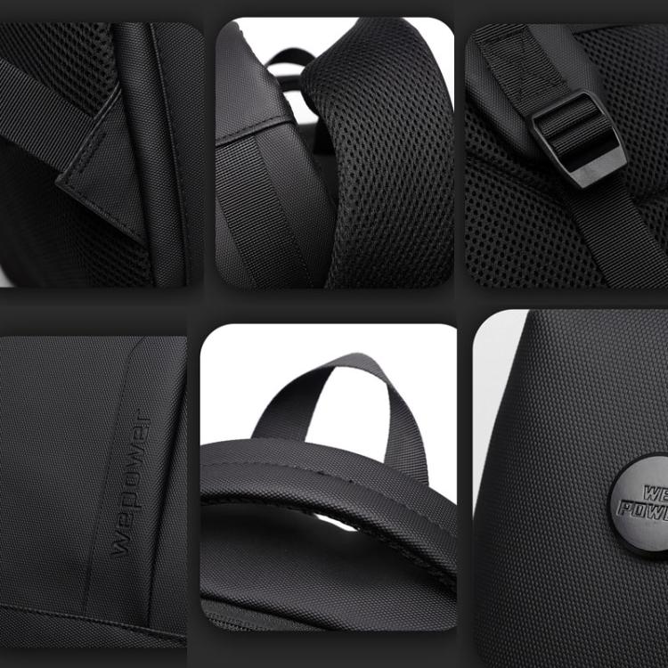 Frendorf | WEPOEWR Herren 14-Zoll Laptop Rucksack Wasserdicht Große Kapazität Business Pendler Rucksack (Schwarz)