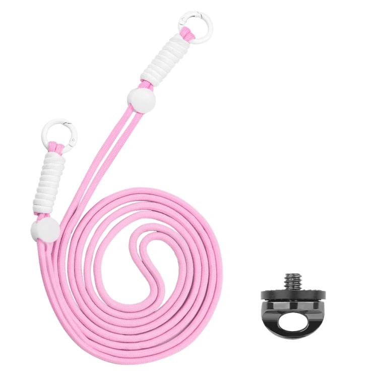 Frendorf | BRDRC Kamera Gurt Crossbody Lanyard Mit 1/4 Zoll Schraube Anti-Verlust Seil Zubehör (Rosa Weiß Knoten)