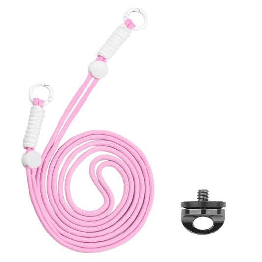 Frendorf | BRDRC Kamera Gurt Crossbody Lanyard Mit 1/4 Zoll Schraube Anti-Verlust Seil Zubehör (Rosa Weiß Knoten)