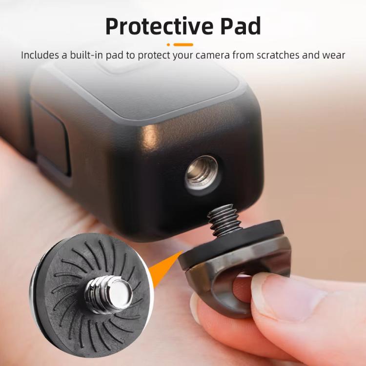 Frendorf | BRDRC Sportcamera Handriem Met 1/4 inch Schroef Verliespreventie Riempje Polsaccessoires (Zwarte Touw Grijze Knoop)