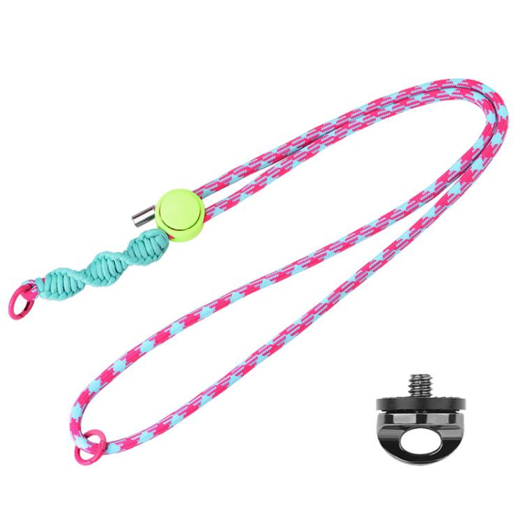 Frendorf | BRDRC Sport Kamera Lanyard mit 1/4 Zoll Schraube Anti-Verlust Crossbody Lanyard (Pink Blau Grün)