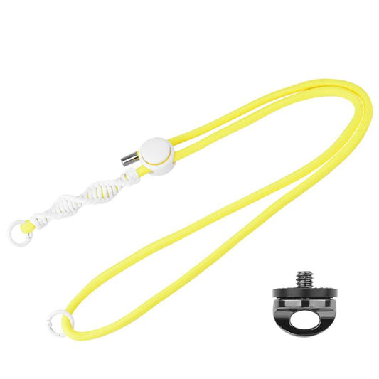 Frendorf | BRDRC Sport Kamera Lanyard Mit 1/4 Zoll Schraube Anti-Lost Crossbody Lanyard (Gelbes Seil Weißer Knoten)