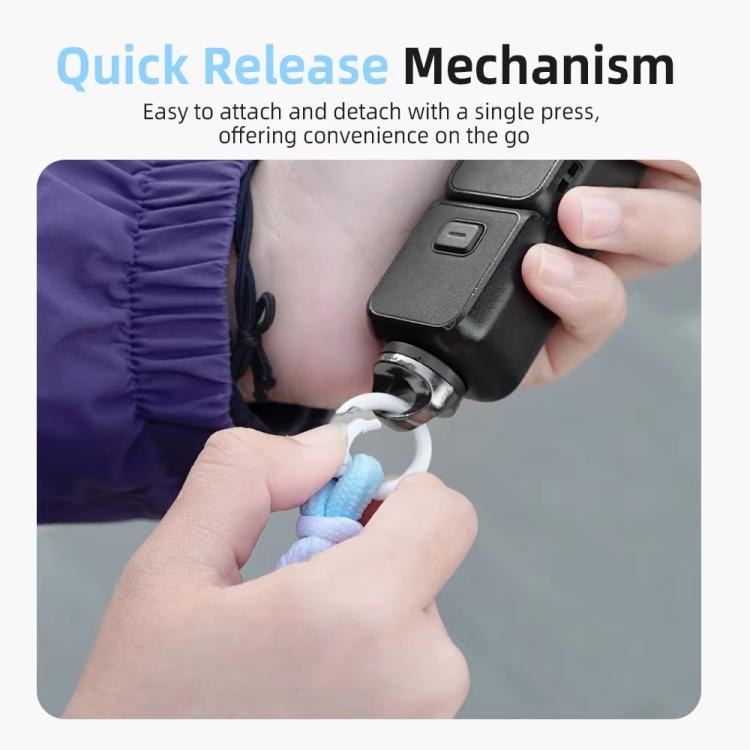 Frendorf | BRDRC Sport Camera Lanyard Met 1/4 Inch Schroef Anti-Verlies Crossbody Lanyard (Roze Touw Witte Knoop)