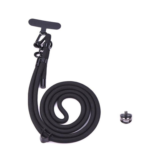 Frendorf | BRDRC Sport Kamera Lanyard mit 1/4 Zoll Schraube Anti-Verlust Crossbody Seil Zubehör (Schwarz)