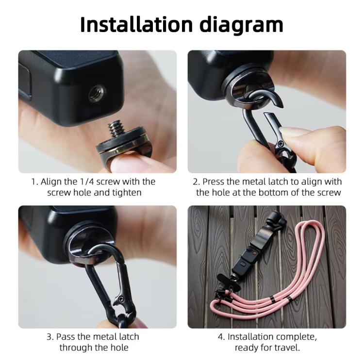 Frendorf | BRDRC Sport Kamera Lanyard Mit 1/4 Zoll Schraube Anti-Verlust Crossbody Seil Zubehör (Gelb)