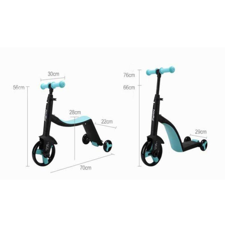 Frendorf | nadle Faltbares Dreirädriges Drei-Modus Gleichgewicht Fahrrad Kinder Roller (Blau)