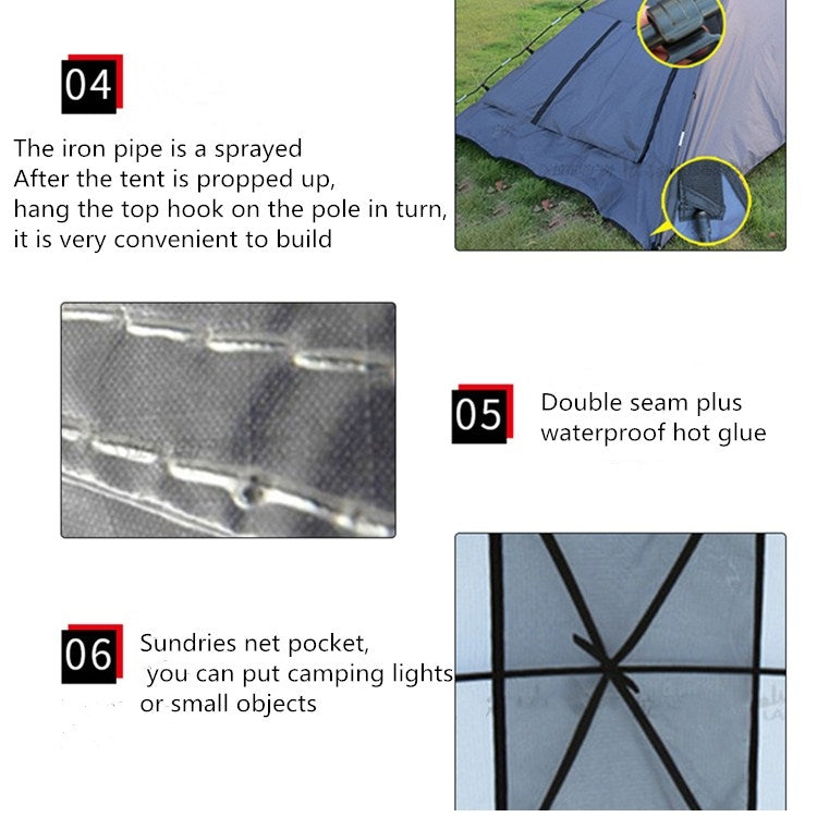 Frendorf | Laputa Outdoor Selbstfahrendes Grill Campingfahrzeug Seitenzelt, Farbe: Silber Beschichtet