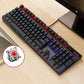 Frendorf | Rapoo V500 PRO Mixed Light 104 Tasten Desktop Laptop Computer Spiel Esports Büro Zuhause Tippen Kabelgebunden Mechanische Tastatur (Rote Achse)