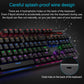 Frendorf | Rapoo V500 PRO Mixed Light 104 Tasten Desktop Laptop Computer Spiel Esports Büro Zuhause Tippen Kabelgebunden Mechanische Tastatur (Rote Achse)