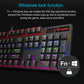 Frendorf | Rapoo V500 PRO Mixed Light 104 Tasten Desktop Laptop Computer Spiel Esports Büro Zuhause Tippen Kabelgebunden Mechanische Tastatur (Rote Achse)