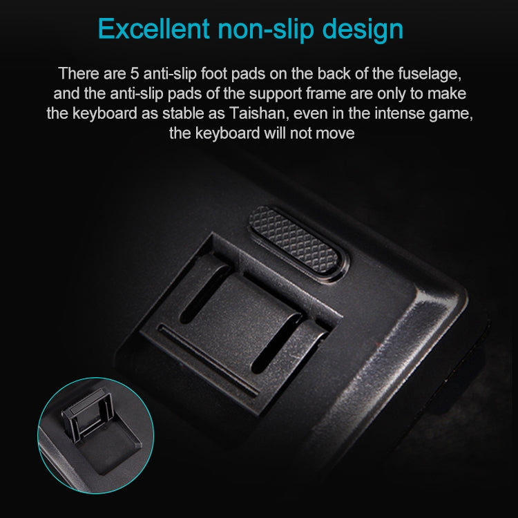Frendorf | Rapoo V500 PRO Mixed Light 104 Tasten Desktop Laptop Computer Spiel Esports Büro Zuhause Tippen Kabelgebunden Mechanische Tastatur (Rote Achse)