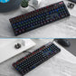 Frendorf | Rapoo V500 PRO Mixed Light 104 Tasten Desktop Laptop Computer Spiel Esports Büro Zuhause Tippen Kabelgebunden Mechanische Tastatur (Rote Achse)