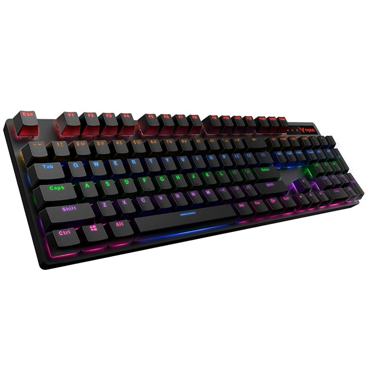 Frendorf | Rapoo V500 PRO Mixed Light 104 Tasten Desktop Laptop Computer Spiel Esports Büro Zuhause Tippen Kabelgebunden Mechanische Tastatur (Rote Achse)