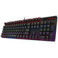 Frendorf | Rapoo V500 PRO Mixed Light 104 Tasten Desktop Laptop Computer Spiel Esports Büro Zuhause Tippen Kabelgebunden Mechanische Tastatur (Rote Achse)