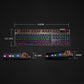 Frendorf | Rapoo V500 PRO Mixed Light 104 Tasten Desktop Laptop Computer Spiel Esports Büro Zuhause Tippen Kabelgebunden Mechanische Tastatur (Rote Achse)
