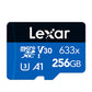 Frendorf | Lexar 633x 256GB Hochgeschwindigkeits-Handykamera-Speicher TF-Karte Switch-Erweiterung Dashcam-Speicher Flash-Speicherkarte