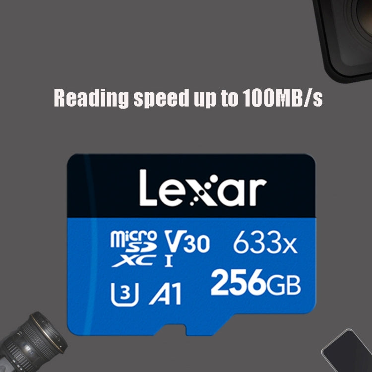 Frendorf | Lexar 633x 256GB Hochgeschwindigkeits-Handykamera-Speicher TF-Karte Switch-Erweiterung Dashcam-Speicher Flash-Speicherkarte