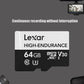 Frendorf | Lexar MicroSDHC 64GB Hochleistungs-Speicherkarte Fahrrekorder Sicherheitsüberwachung TF-Karte Videokarte