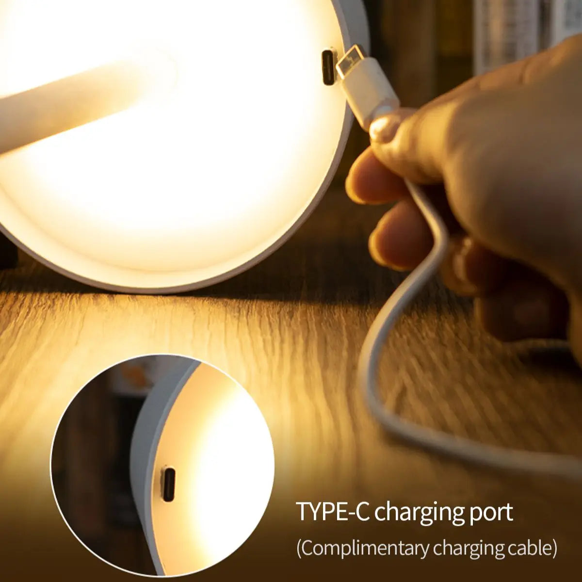 Frendorf | kabellose LED Tischleuchte- USB wiederaufladbar + 3 Stufen dimmbar