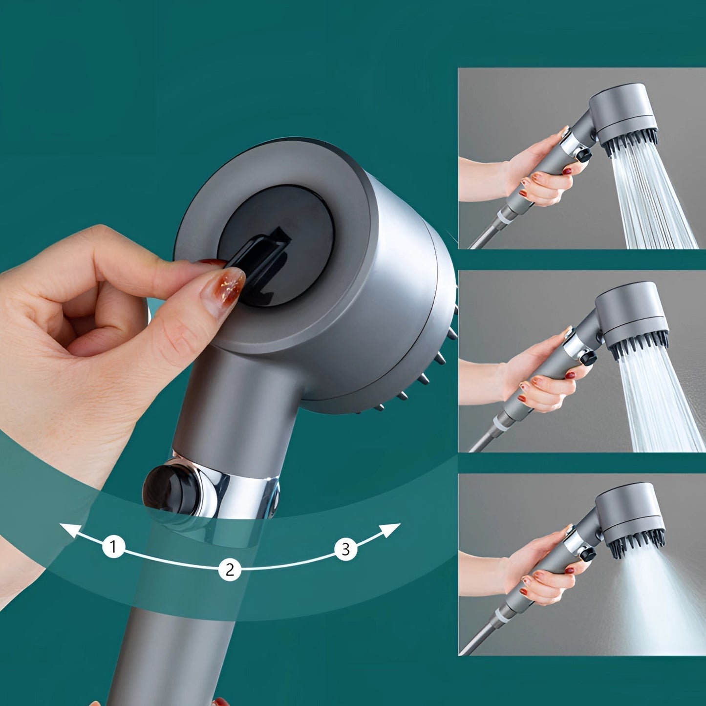 Frendorf | HydroJet Handheld Hochdruckdusche – Einstellbarer Durchfluss & Starker Strahl