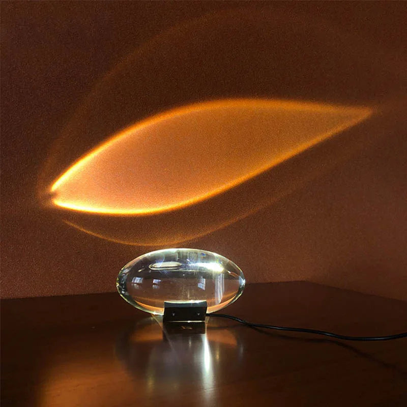 Kristall-LED-Tischlampe "Auge des Himmels" – Italienische Designer-Nachttischprojektorlampe für Wohn- und Schlafzimmerdekoration