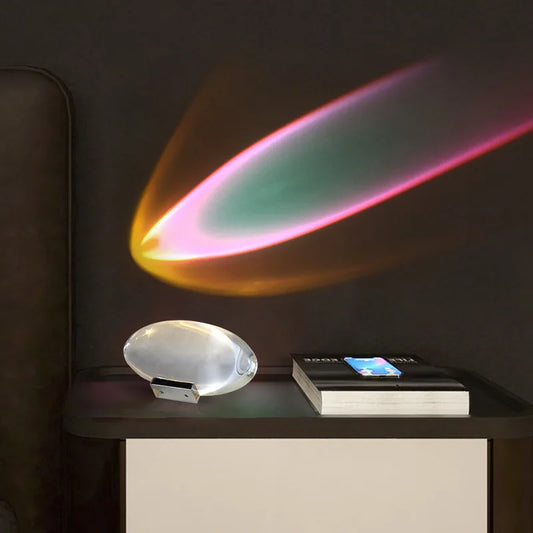 Kristall-LED-Tischlampe "Auge des Himmels" – Italienische Designer-Nachttischprojektorlampe für Wohn- und Schlafzimmerdekoration