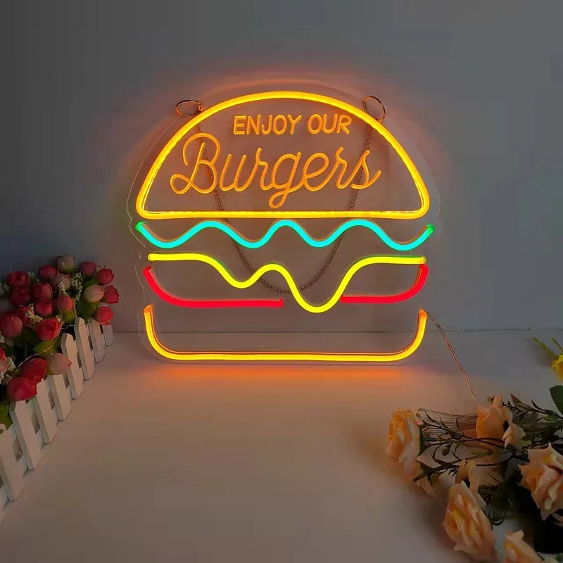 Frendorf | GlowBite Neon Fastfood Natlys – Schaffe eine trendige und lustige Atmosphäre