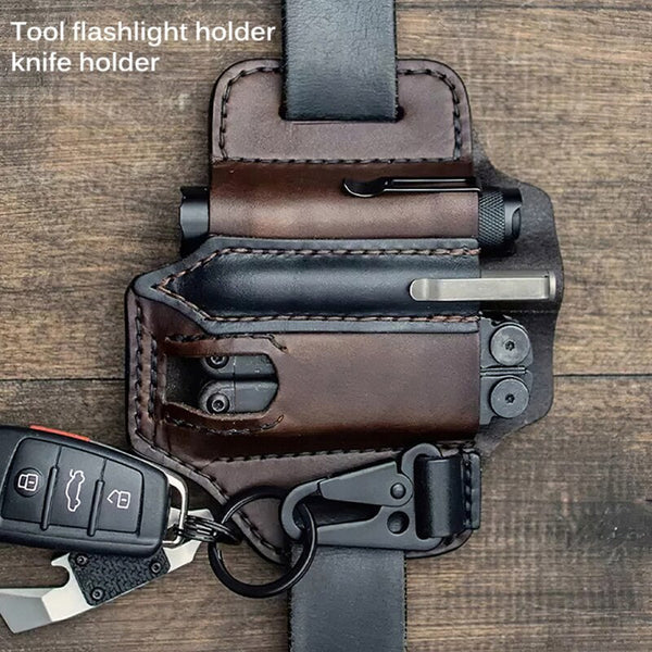 Frendorf | Taktisches Multifunktionswerkzeug Gürtel Leder Tasche