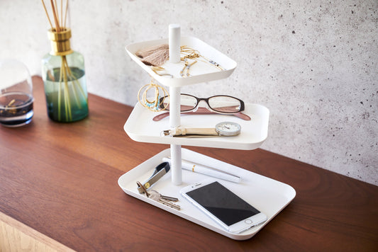 Dreistufiges Accessoire-Tablett - Stahl