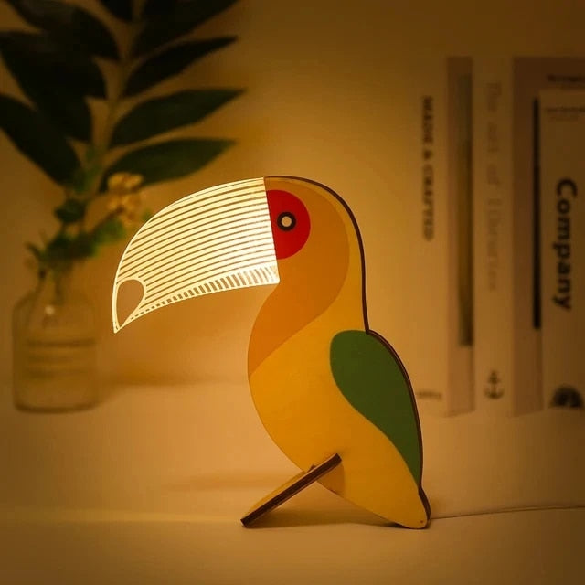 Frendorf | Tiere Led Nachtlicht Holz Acryl Tisch Usb Lichter