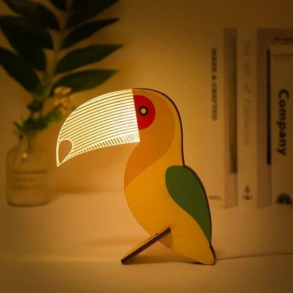 Frendorf | Tiere Led Nachtlicht Holz Acryl Tisch Usb Lichter