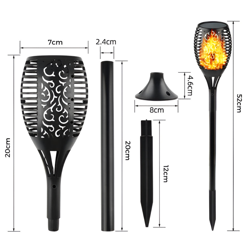 Frendorf | Torchlight - IP65 Wasserdicht Flackernde Flamme Solarleuchten für draußen