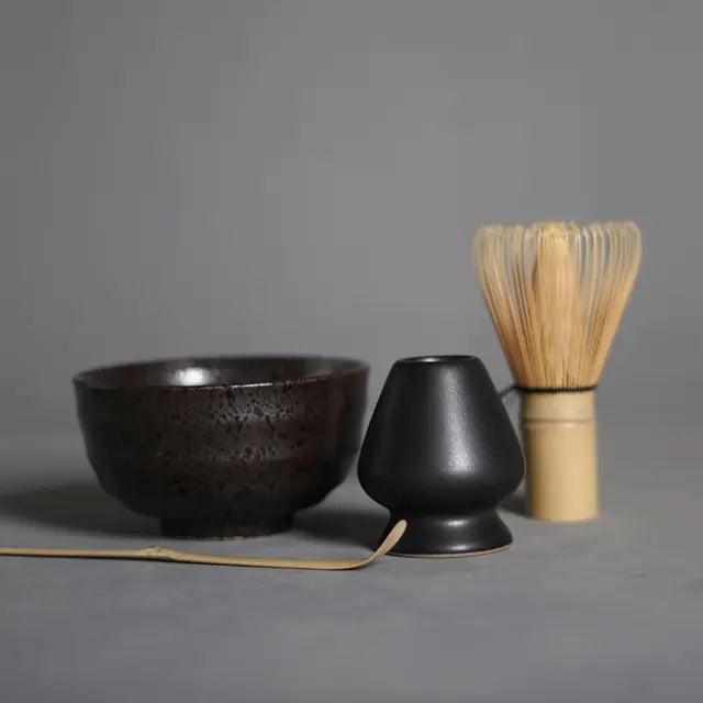 Frendorf | Zenmatcha Teezeremonie Set – Komplettes Matcha Geschenkeset mit Bambusbesen und Schale