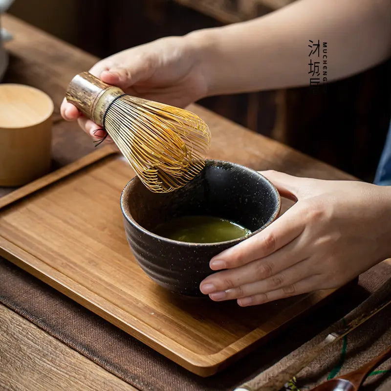 Frendorf | Zenmatcha Teezeremonie Set – Komplettes Matcha Geschenkeset mit Bambusbesen und Schale