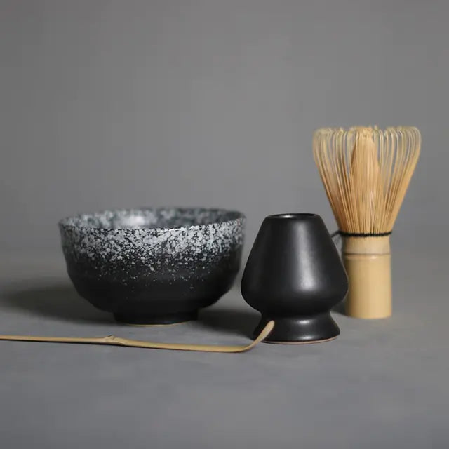 Frendorf | Zenmatcha Teezeremonie Set – Komplettes Matcha Geschenkeset mit Bambusbesen und Schale