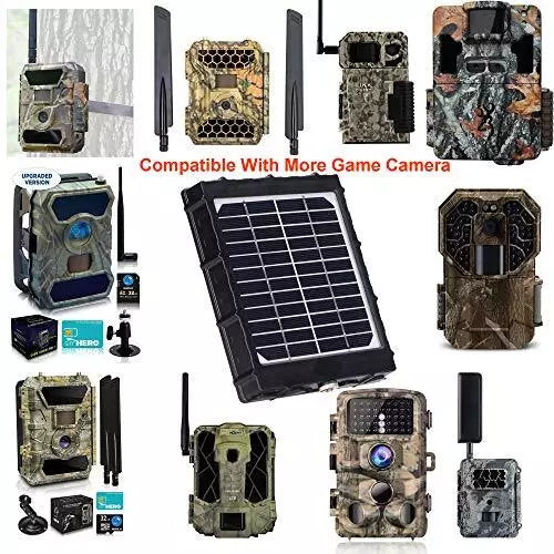 Frendorf | Solar Panel Kit 12V/6V/9V mit 8000mAH wiederaufladbarer Lithium-Batterie, Outdoor-wasserfest für alle Wildkameras, Jagd- & Trailkameras | BL8000