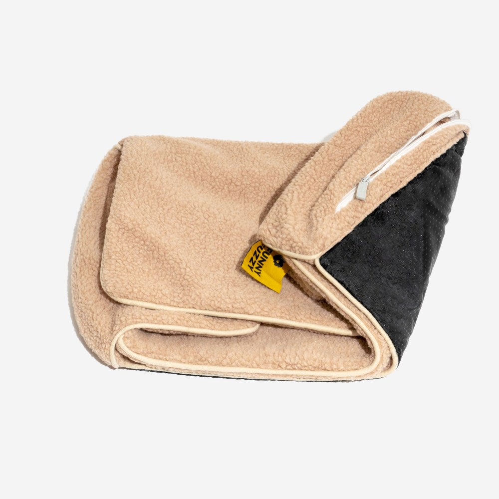 Bettdecke - Trendy gestreifte Kunstlammwolle doppellagiges Hunde- und Katzensofa-Bett