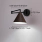 Frendorf | LumoNordic Minimalist Cone Swing Arm LED Wandlampe | Holzmaserung | Flexibler Schwenkarm | Stimmungslicht | Deko für Zuhause