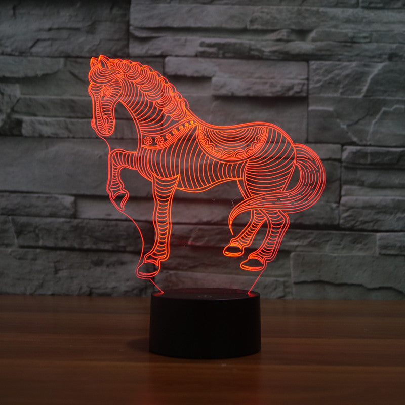Charmantes Pferd 3D optische Illusionslampe