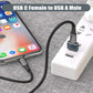 Frendorf | 1/3pcs USB zu USB C Adapter USB-C Stecker zu Micro USB Typ-C weiblicher Konverter